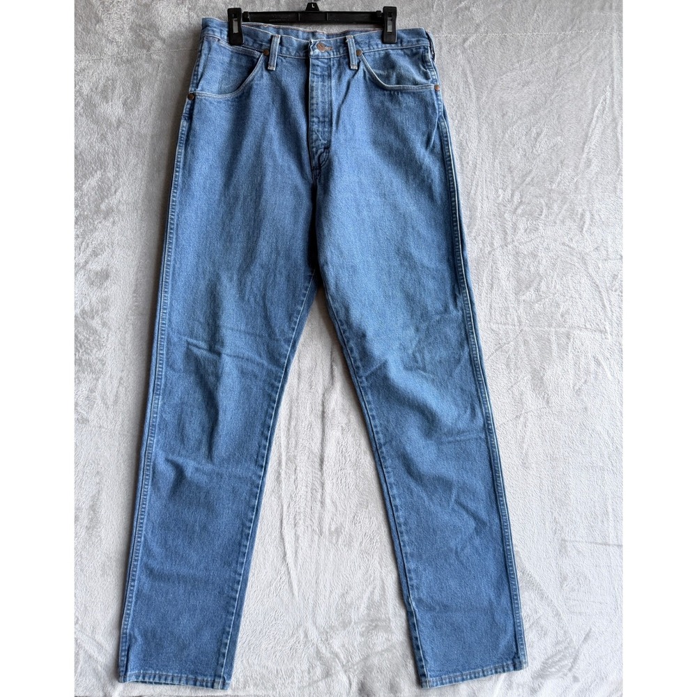 VTG Wrangler Jeans Mens 35x36 Slim Fit 93620N Made In USA High Rise Straight Leg